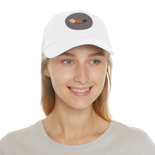 Dad Hat with Leather Patch (Round) (One East Collection)