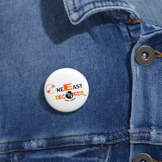 Custom Pin Buttons (One East Records Logo)